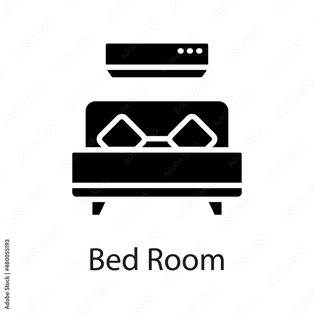 Bed Room vector Solid icon for web isolated on white background EPS 10 file Bed Room vector Solid icon for web isolated on white background EPS 10 file