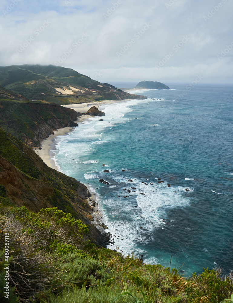 pacific ocean and cliffs on california coast pacific ocean and cliffs on california coast