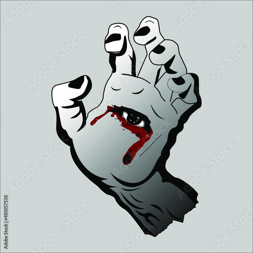 the hand that paints the tears of sadness