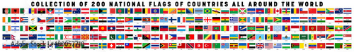 National flags of World countries collection