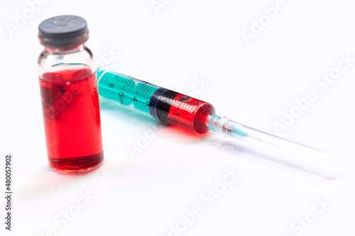 Vaccine in vial with syringe