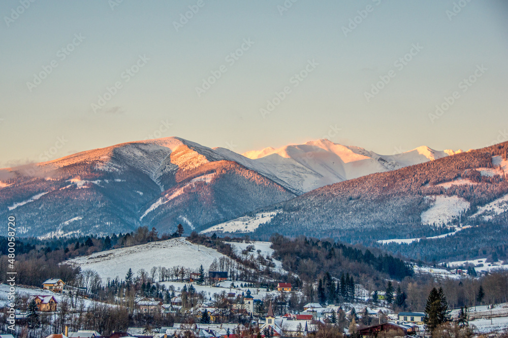 village in the mountains, Liptov, Western Tatras, Slovakia, Europe