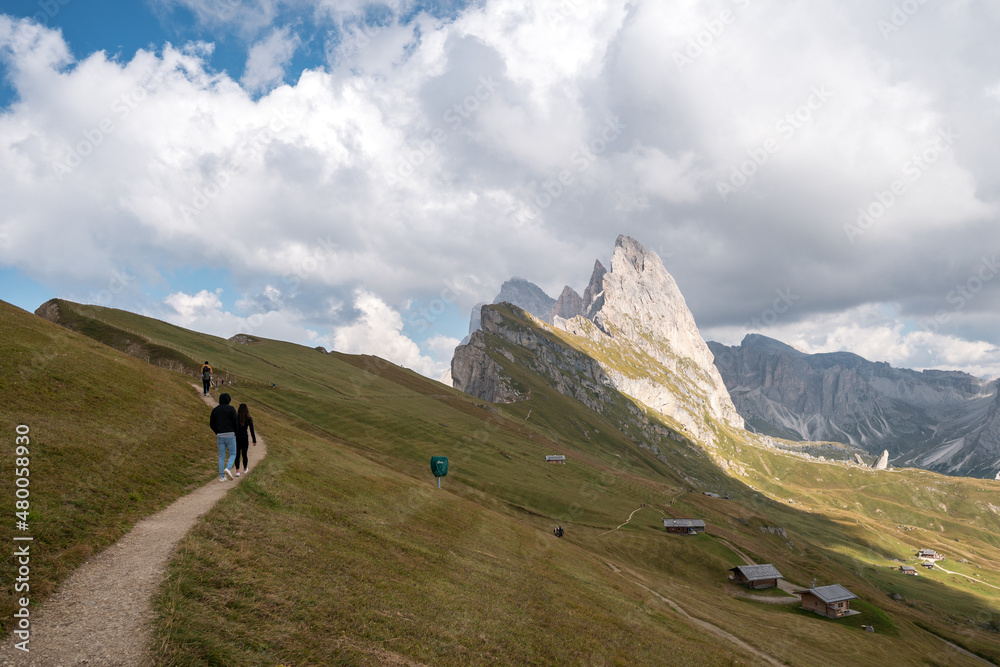 Majestic mountain scenery - Seceda, Dolomites, Italy Majestic mountain scenery - Seceda, Dolomites, Italy