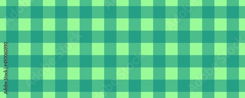 Banner, plaid pattern. Pale Green on Teal color. Tablecloth pattern. Texture. Seamless classic pattern background.
