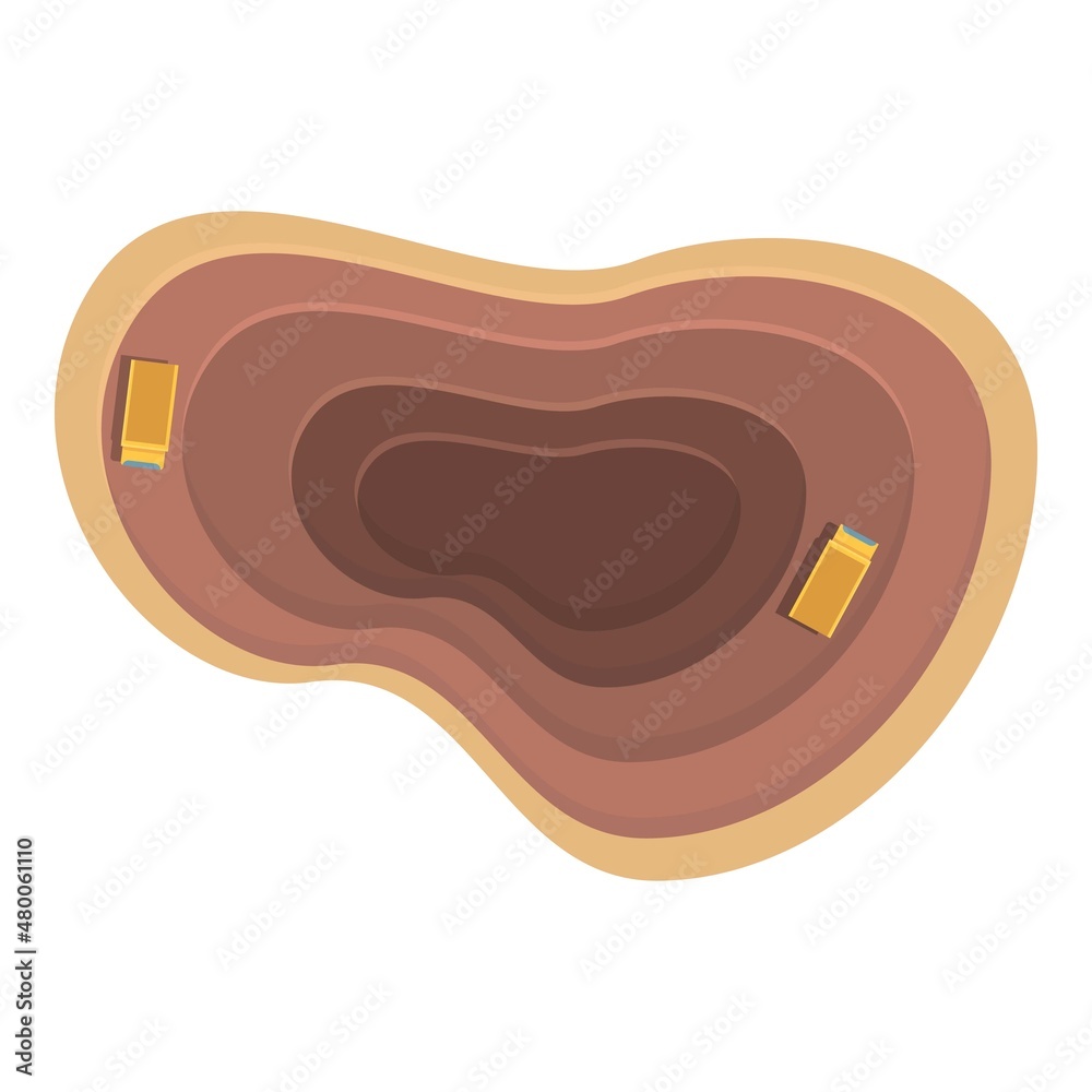 Ground mine icon cartoon vector. Truck construction. Work industry Ground mine icon cartoon vector. Truck construction. Work industry
