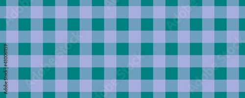 Banner, plaid pattern. Teal on Lavender color. Tablecloth pattern. Texture. Seamless classic pattern background.