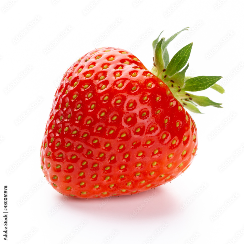 Fresh strawberries closeup on a white background. Isolated - Image Fresh strawberries closeup on a white background. Isolated - Image