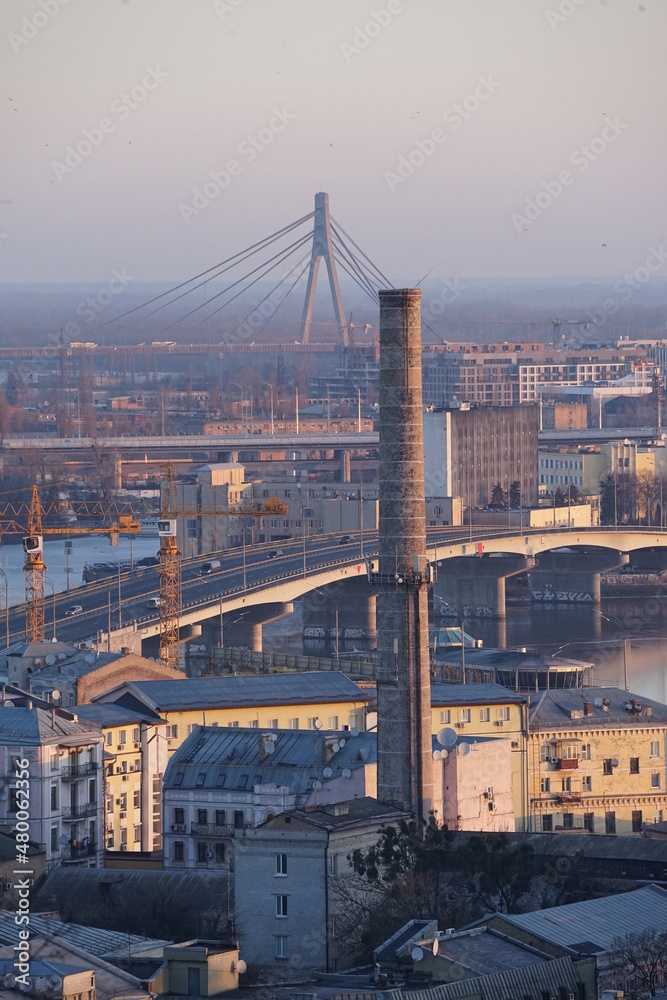 Fototapeta premium view of the bosphorus bridge city