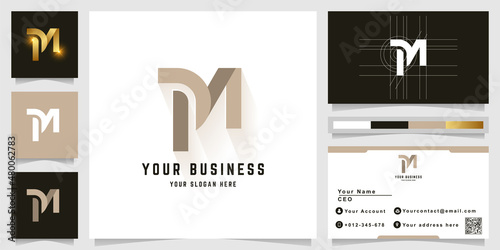 Letter M or PM monogram logo