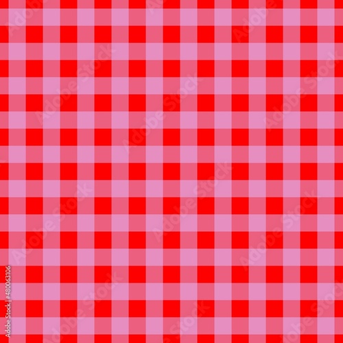 Plaid pattern. Red on Lavender color. Tablecloth pattern. Texture. Seamless classic pattern background.