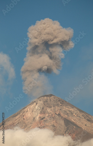 vista de Erupción volcánica