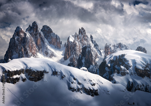 Beautiful mountain peaks in...