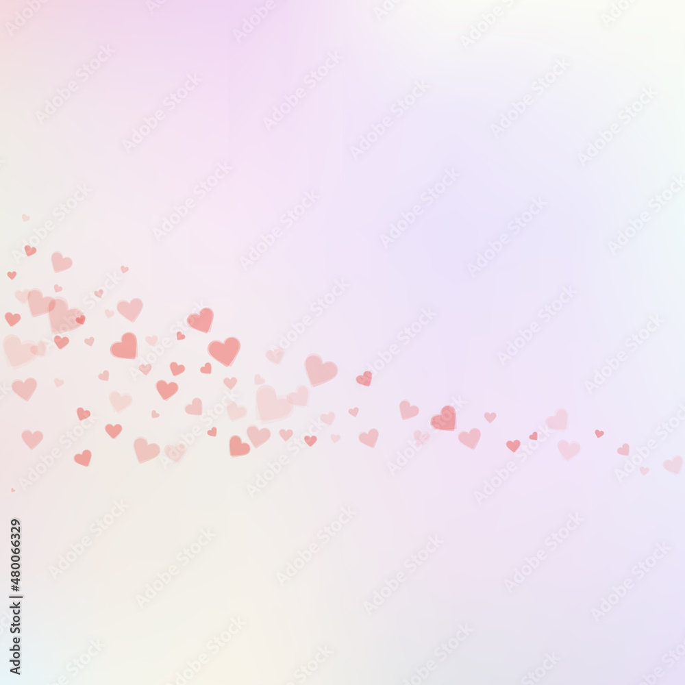 Red heart love confettis. Valentine's day comet ex