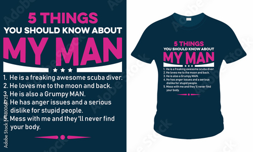 5 Things You Should Know About Mom. Mother's Day T shirt Design . Poster . Template Print