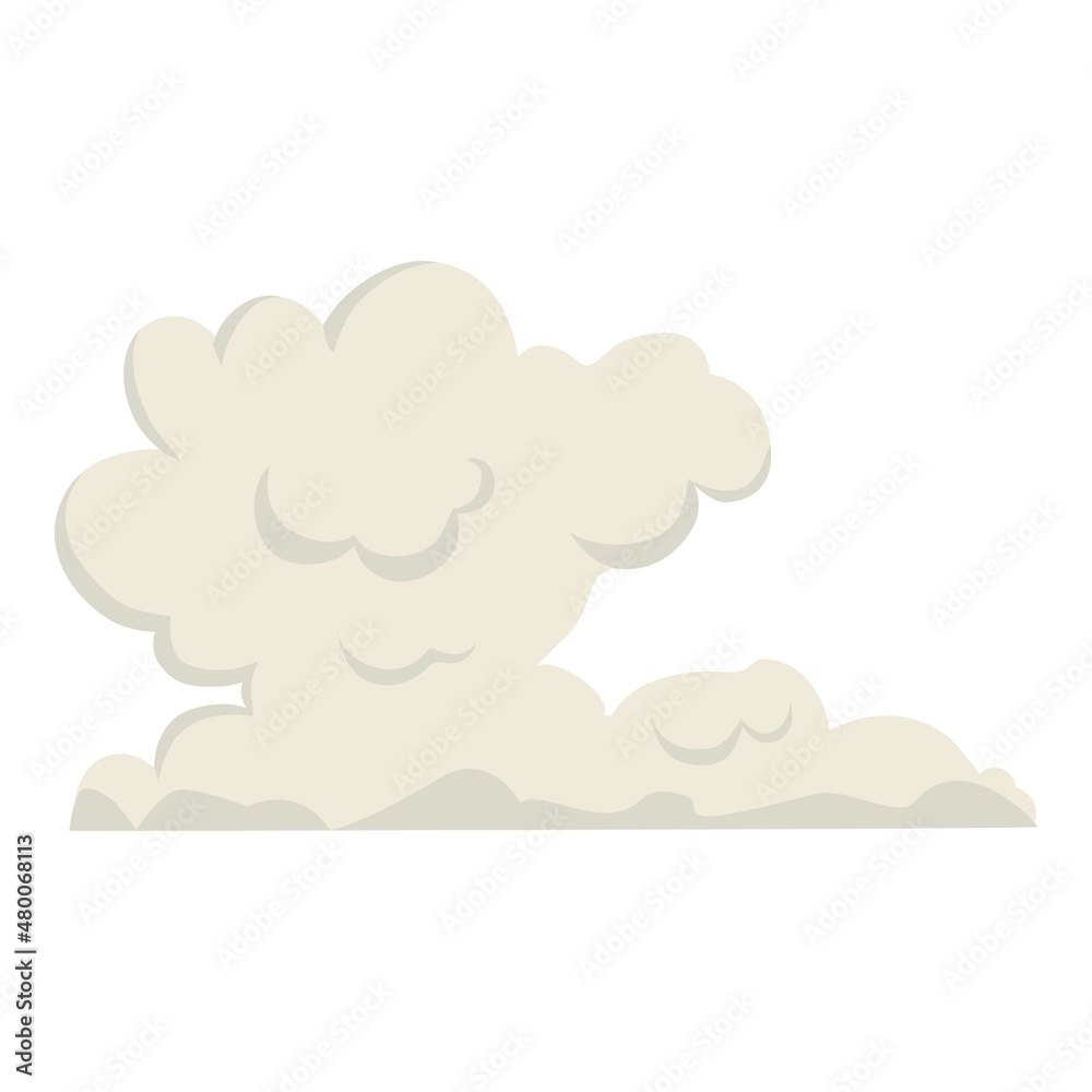 Cartoon dust cloud. Comic cloud shape, spray air smoke, fog road, explosion bomb, car gas, puff magic effect, steam wind silhouette, spooky fume smog, neat gam explode bubbles. Vector illustration