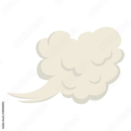 Cartoon dust cloud. Comic cloud shape, spray air smoke, fog road, explosion bomb, car gas, puff magic effect, steam wind silhouette, spooky fume smog, neat gam explode bubbles. Vector illustration