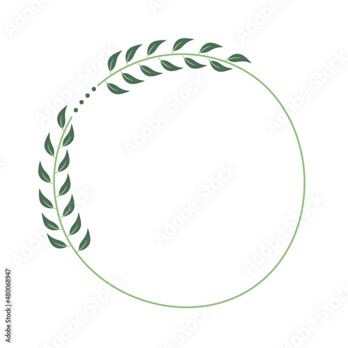circle laurel wreath design
