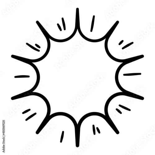 Sketch star. Cute star shape, black starburst doodle sign for christmas decoration isolated