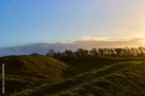 Hill of Tara, an archaeological complex, ancient monuments. seat of the High King of Ireland, County Meath, Ireland