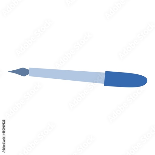 Pencil falling down with different things. Pencil fly, isolated pencil fall, vector concept