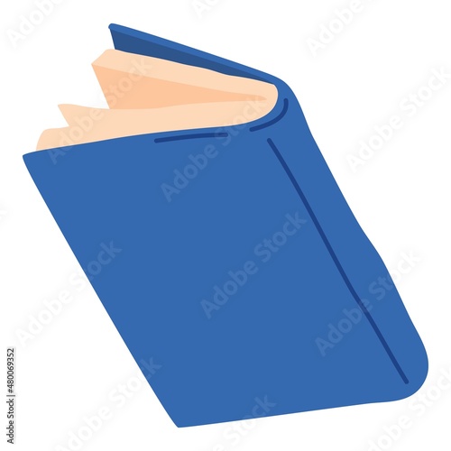 Book falling down with different things. Book fly, isolated Book fall, vector concept