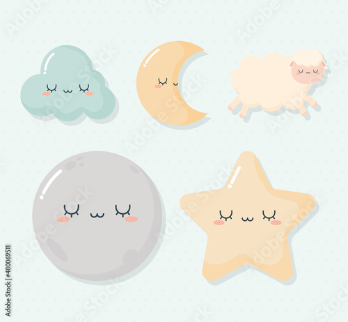 good night icons