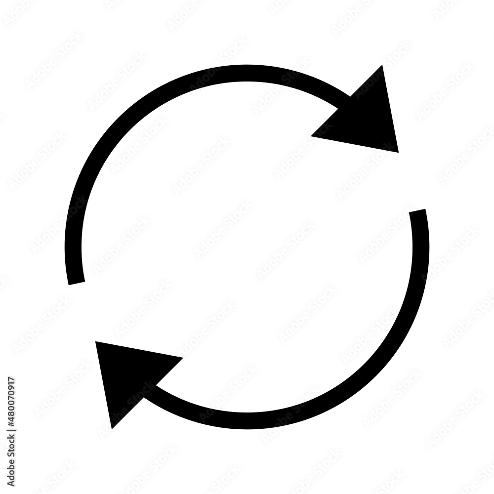 Synchronize icon isolated on white background Synchronize icon isolated on white background