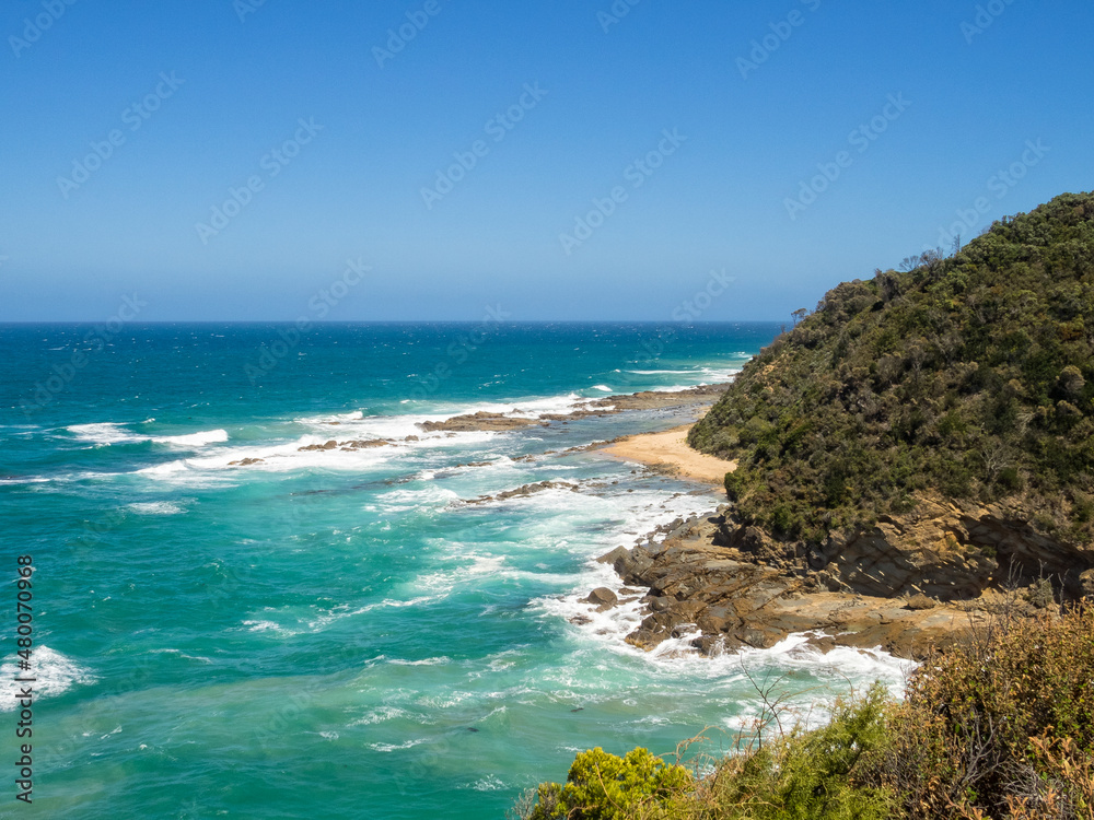 Rocky shore between Blanket Bay and Parker Inlet - Great Ocean Walk, Victoria, Australia