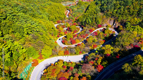 단양 보발재 단풍