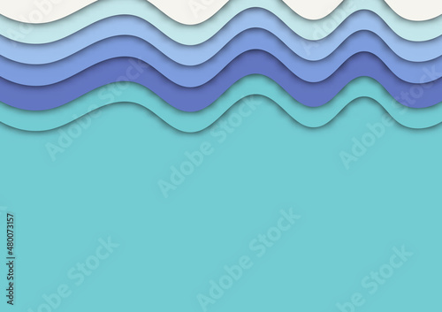 pastel paper cut shape 3d on light blue background with copy space. paper art style abstract design