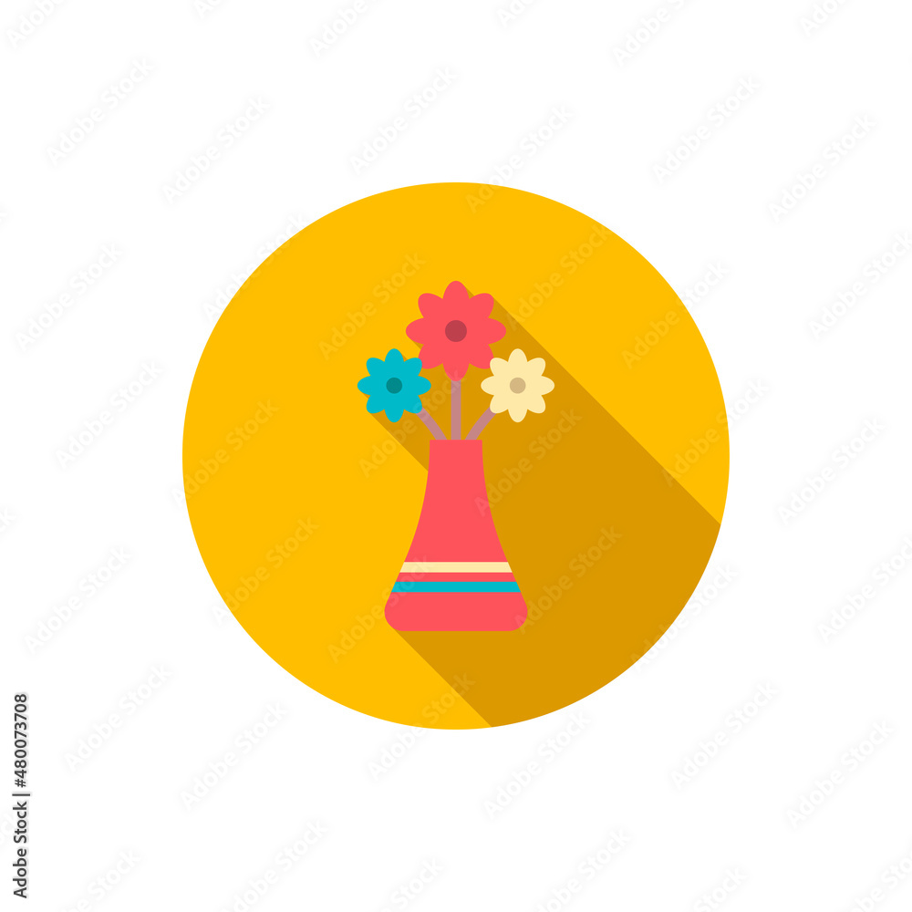 Vase icon , Vector flat design long shadow design. Vase icon , Vector flat design long shadow design.