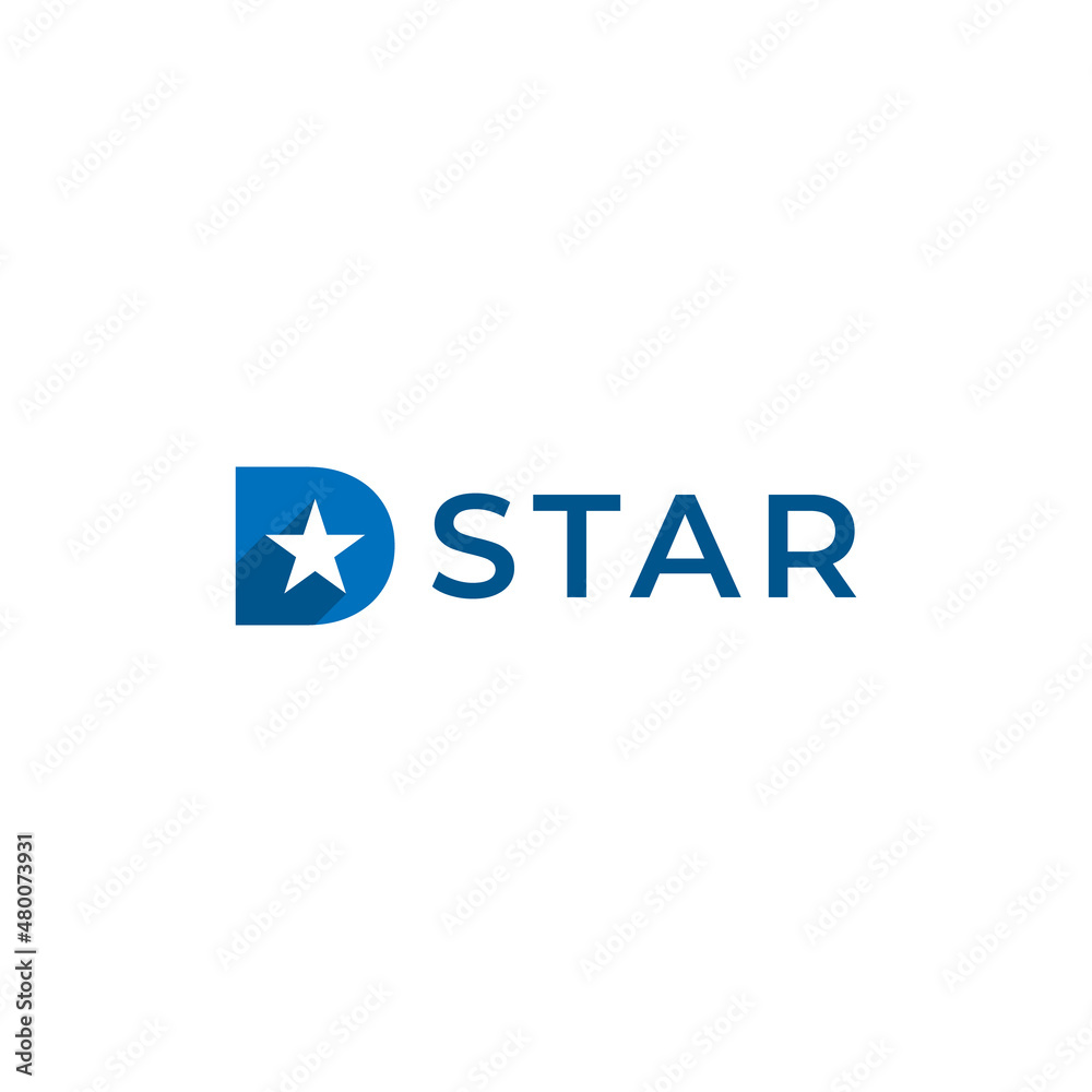 letter D star logo design letter D star logo design