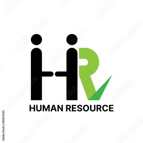 Fototapeta Naklejka Na Ścianę i Meble -  human resource logo design inspiration. vector illustration