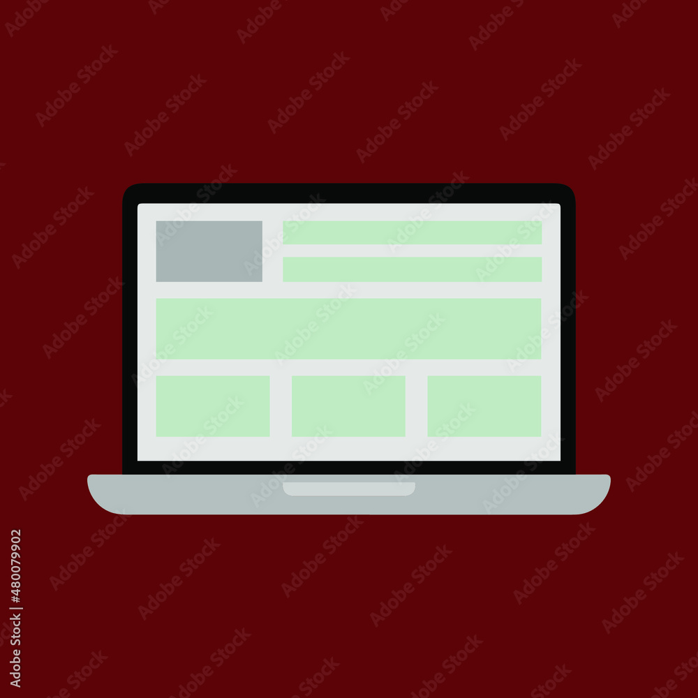Laptop icon for website and mobile website. Landing page template. vector illustration Laptop icon for website and mobile website. Landing page template. vector illustration
