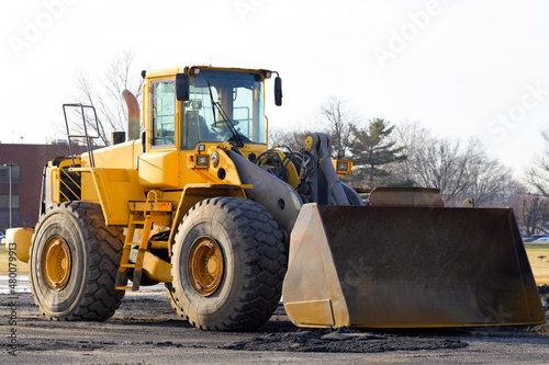 front loader yellow heavy tractor shovel