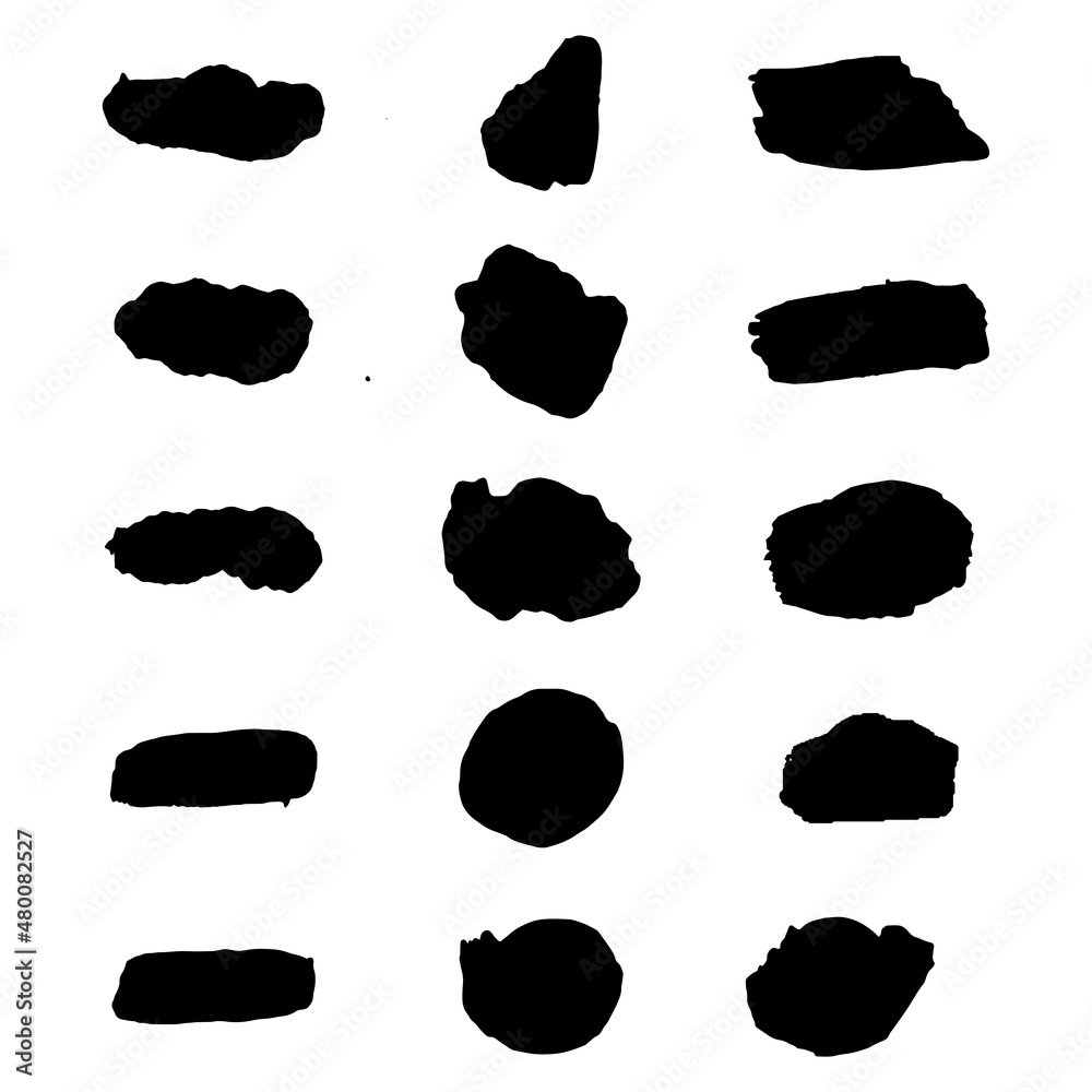 Hand painted brush strokes.Grunge brush strokes. Hand painted brush strokes.Grunge brush strokes.