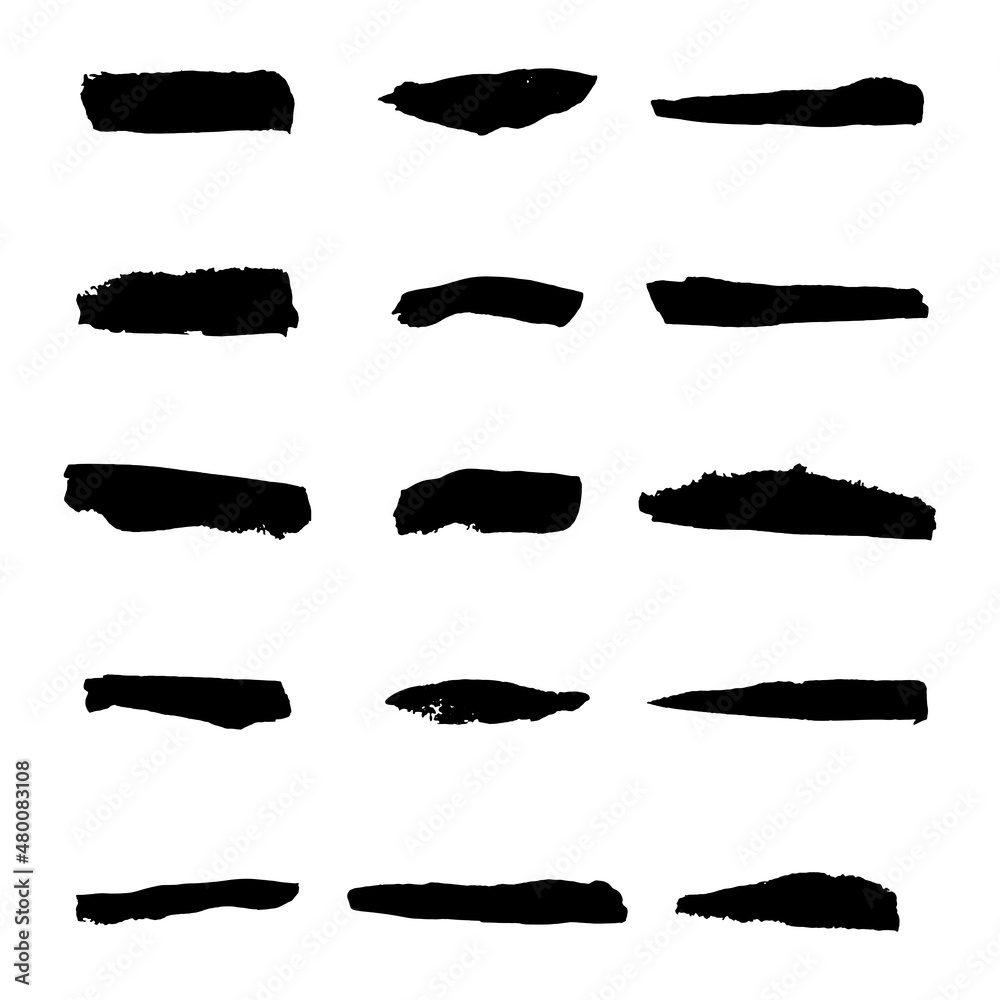 Hand painted brush strokes.Grunge brush strokes. Hand painted brush strokes.Grunge brush strokes.