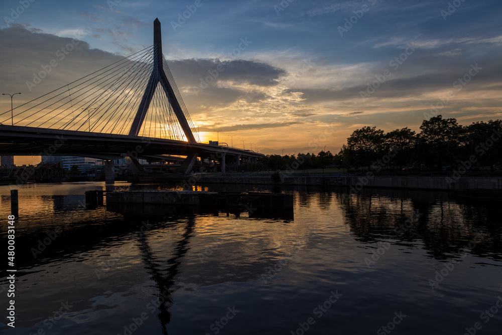 Obraz premium Zakim Bridge in Boston Massachusetts