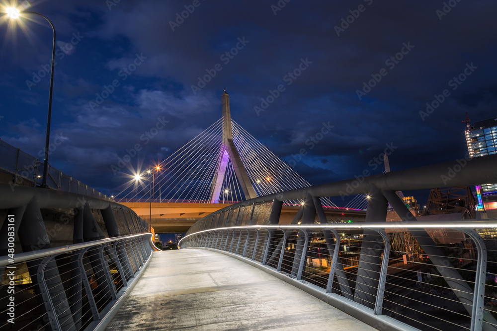 Obraz premium Zakim Bridge in Boston Massachusetts