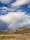 rainbow over the mountains in Arizona