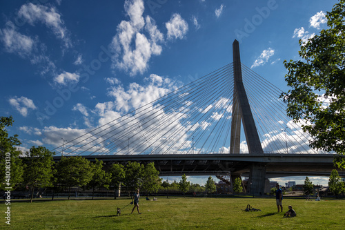 Zakim Bridge in Boston Massachusetts © letfluis