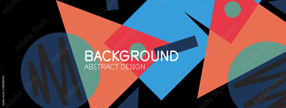 Abstract background with blocks, lines, geometric shapes. Techno or business concept for wallpaper, banner, background, landing page