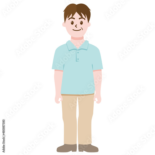 パパ　父親　お父さん　シンプル　家族　イラスト素材