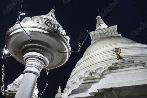 White domes of the Mahamevnawa Amawatura Monastery photo