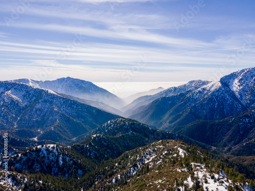 Winter View of San Gabriel Basin from Inspiration Point in Angeles National Forest