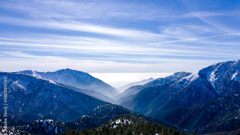 Winter View of San Gabriel Basin from Inspiration Point in Angeles National Forest