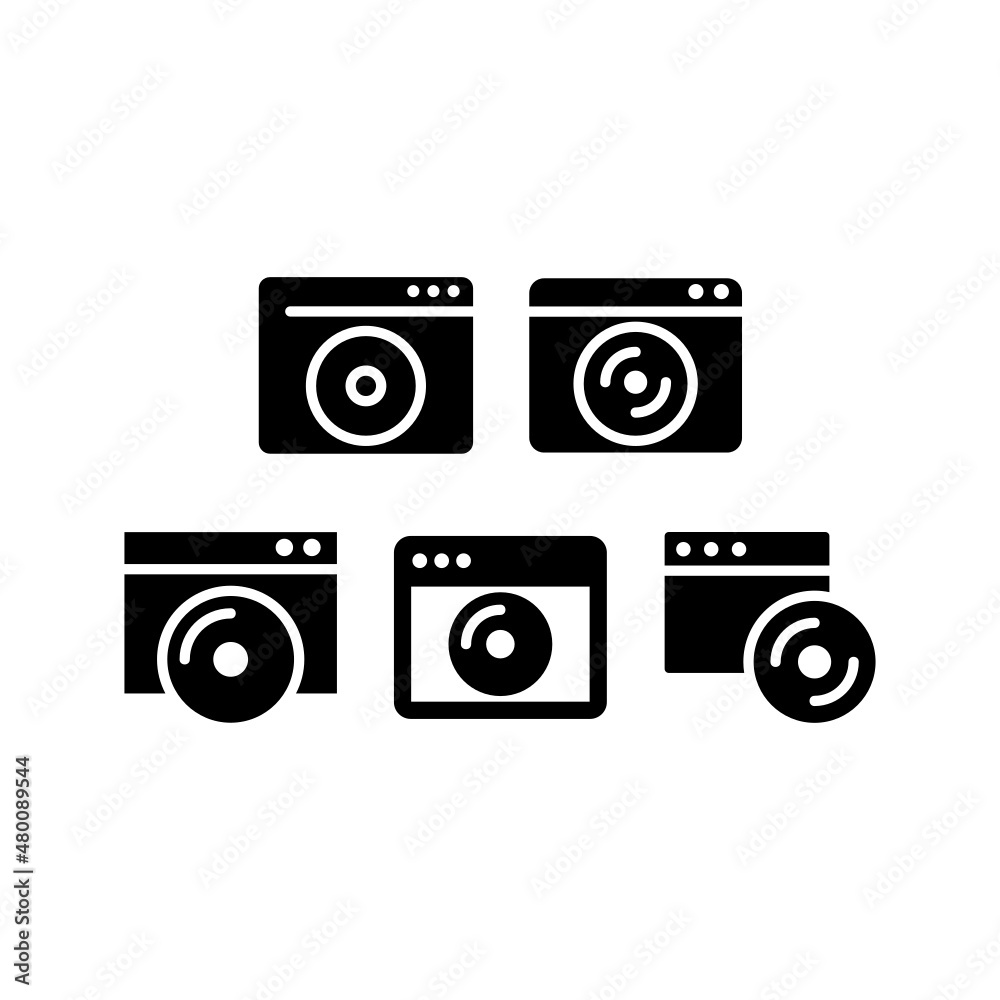 Setup Website set icon isolated on white background Setup Website set icon isolated on white background