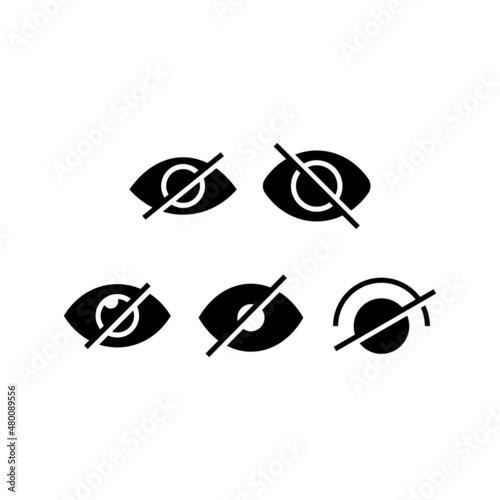 Invisible set icon isolated on white background