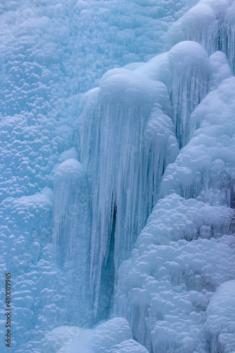 Ice flozen world and Ice waterfall 