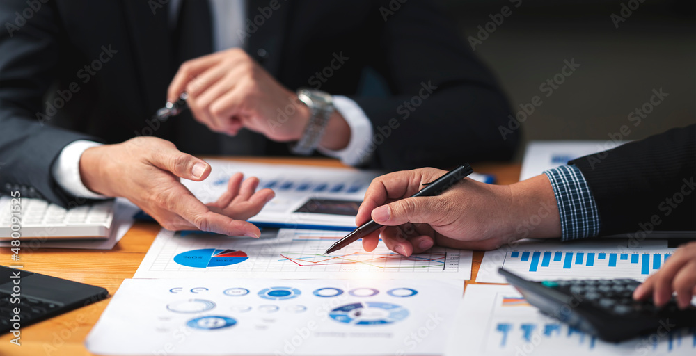 Business people Consulting meeting working and brainstorming new business project finance investment concept. Business people Consulting meeting working and brainstorming new business project finance investment concept.